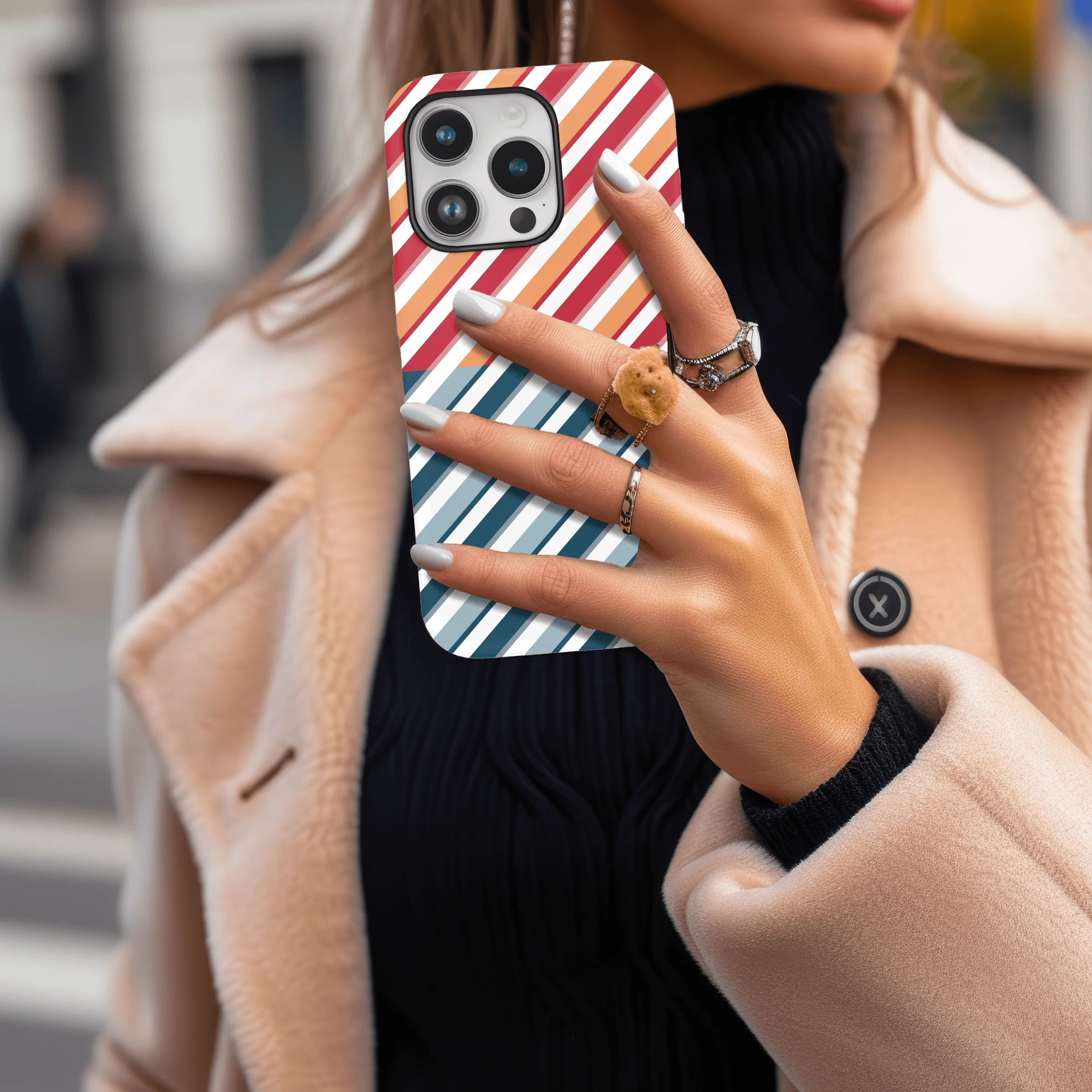 Diagonal Chic Stripe Fusion - Image 5