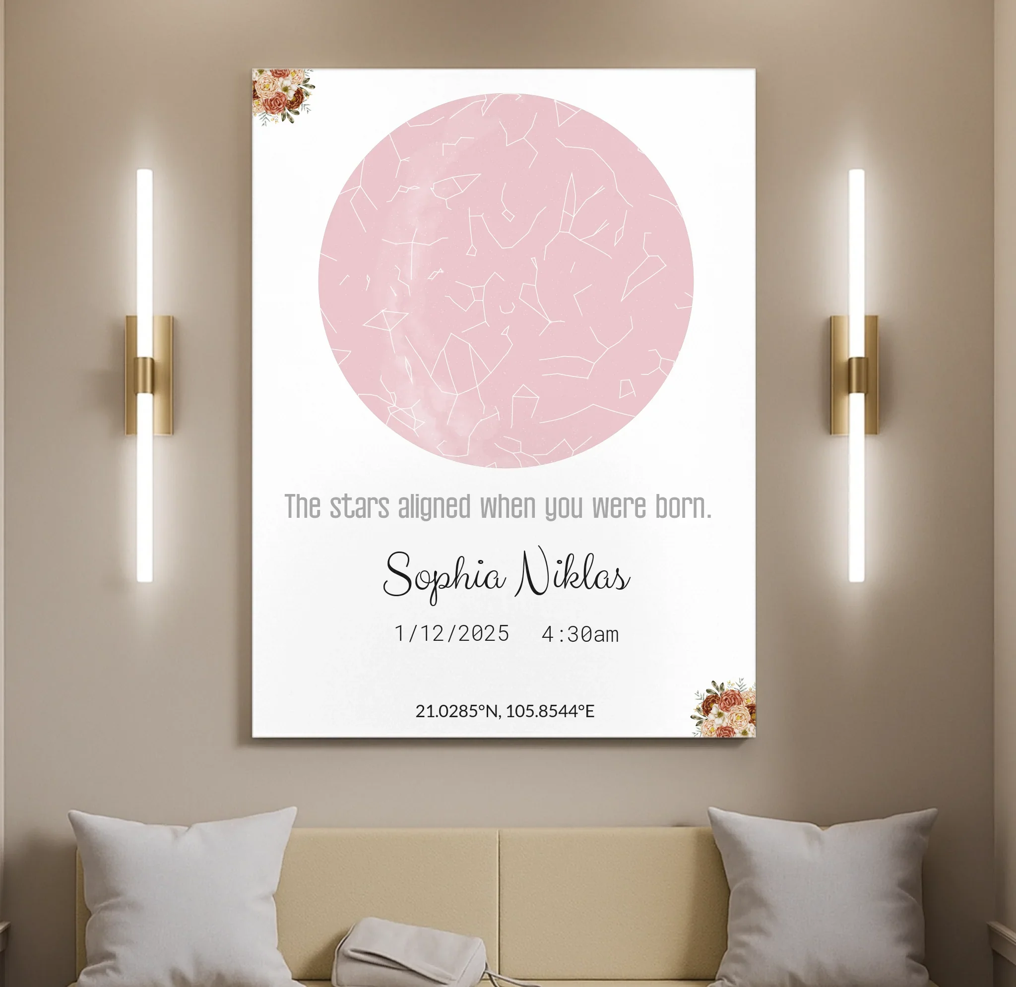 Personalized Baby Star Map Canvas - Image 7