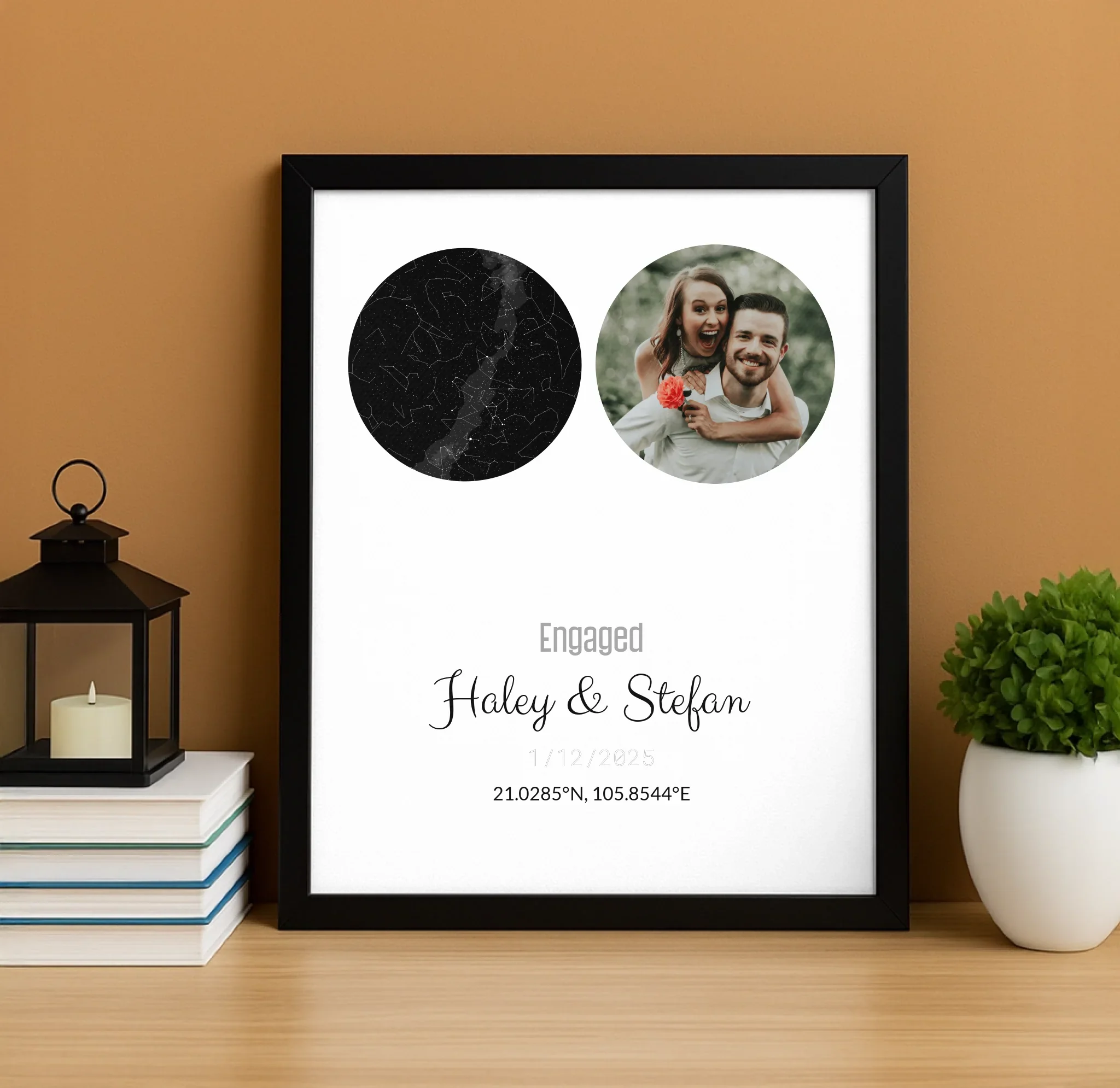 Personalized Coordinates Map Print – Star Map Combo - Image 10