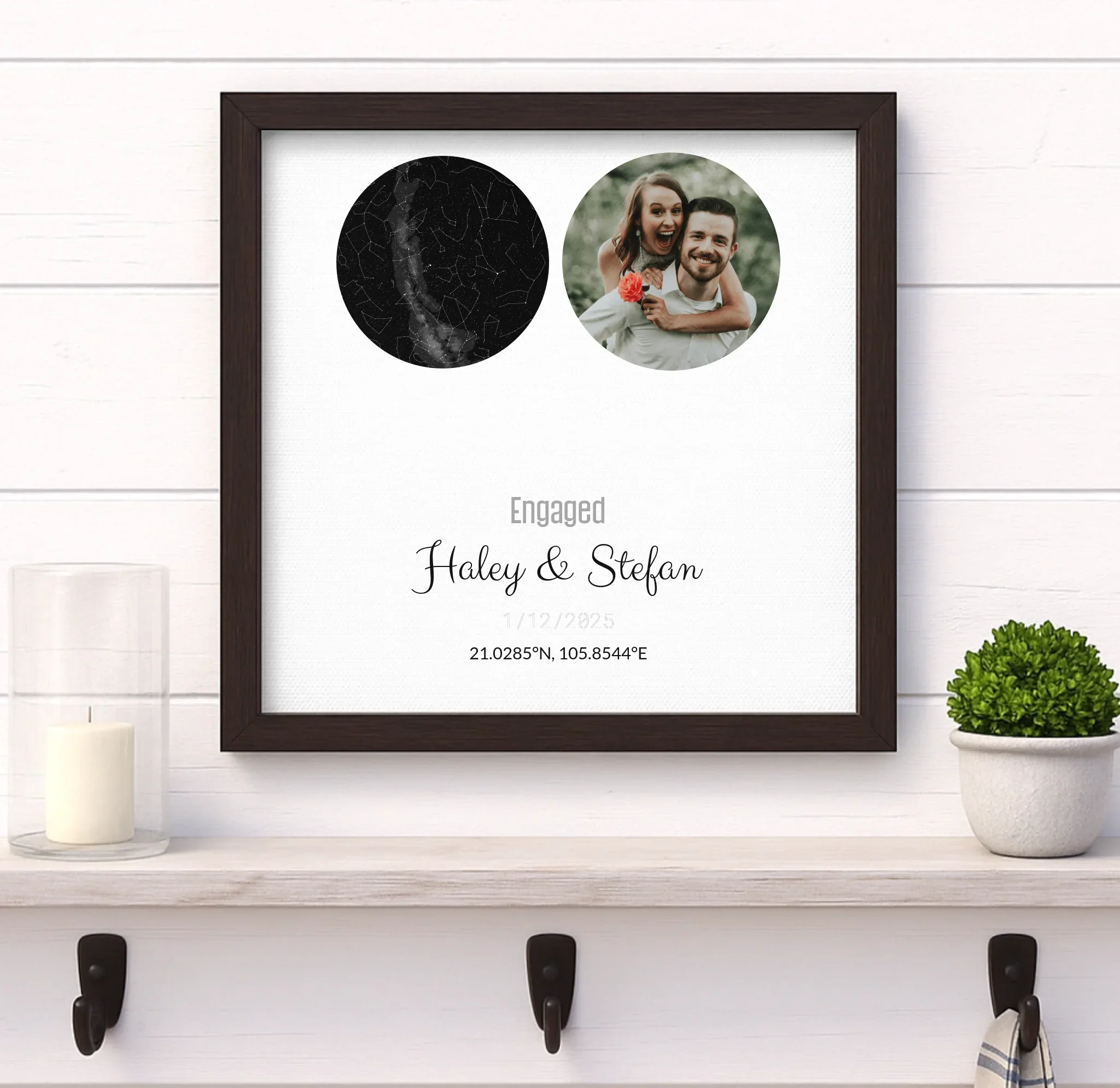 Personalized Coordinates Map Print – Star Map Combo - Image 15