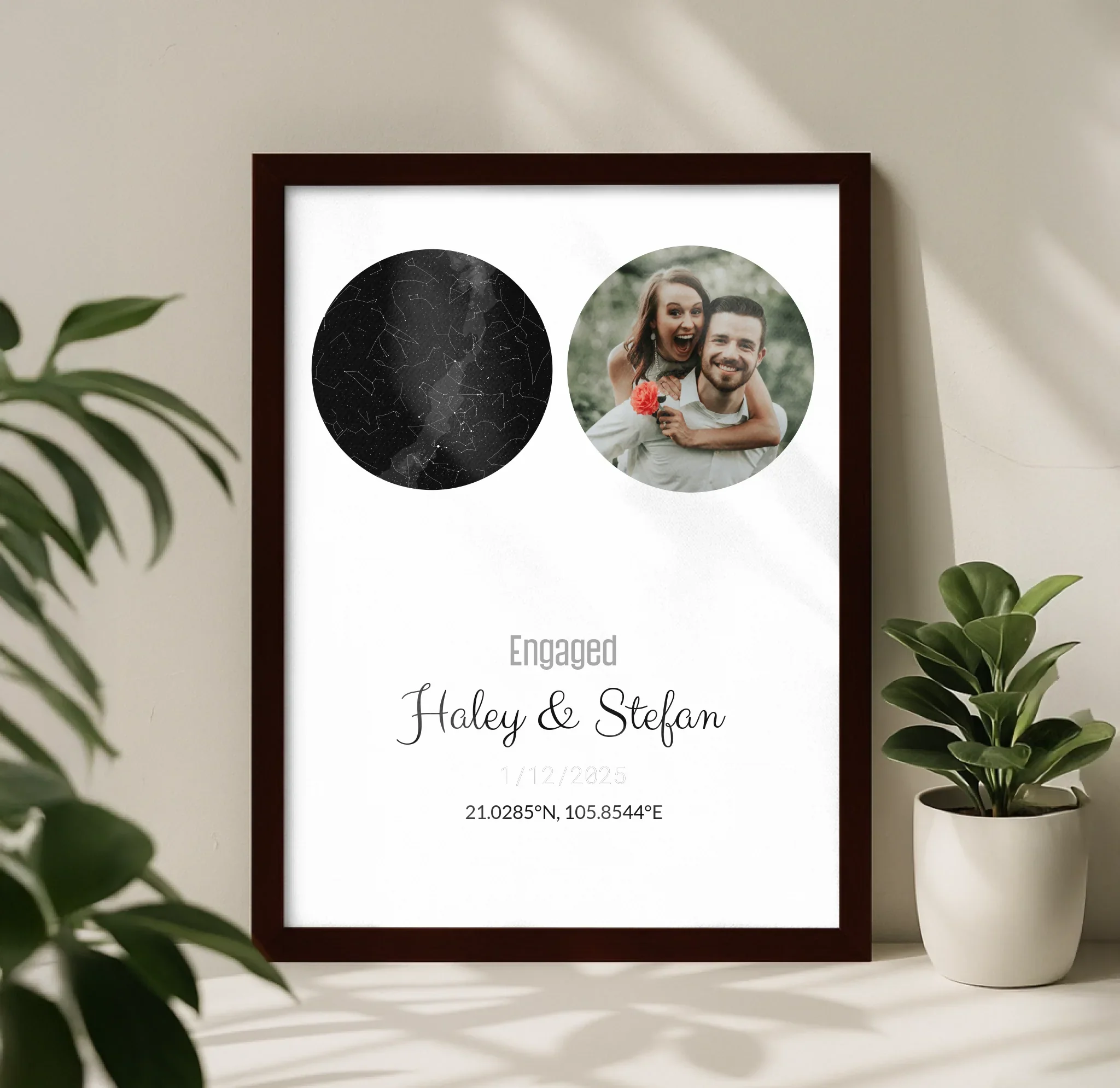 Personalized Coordinates Map Print – Star Map Combo - Image 17