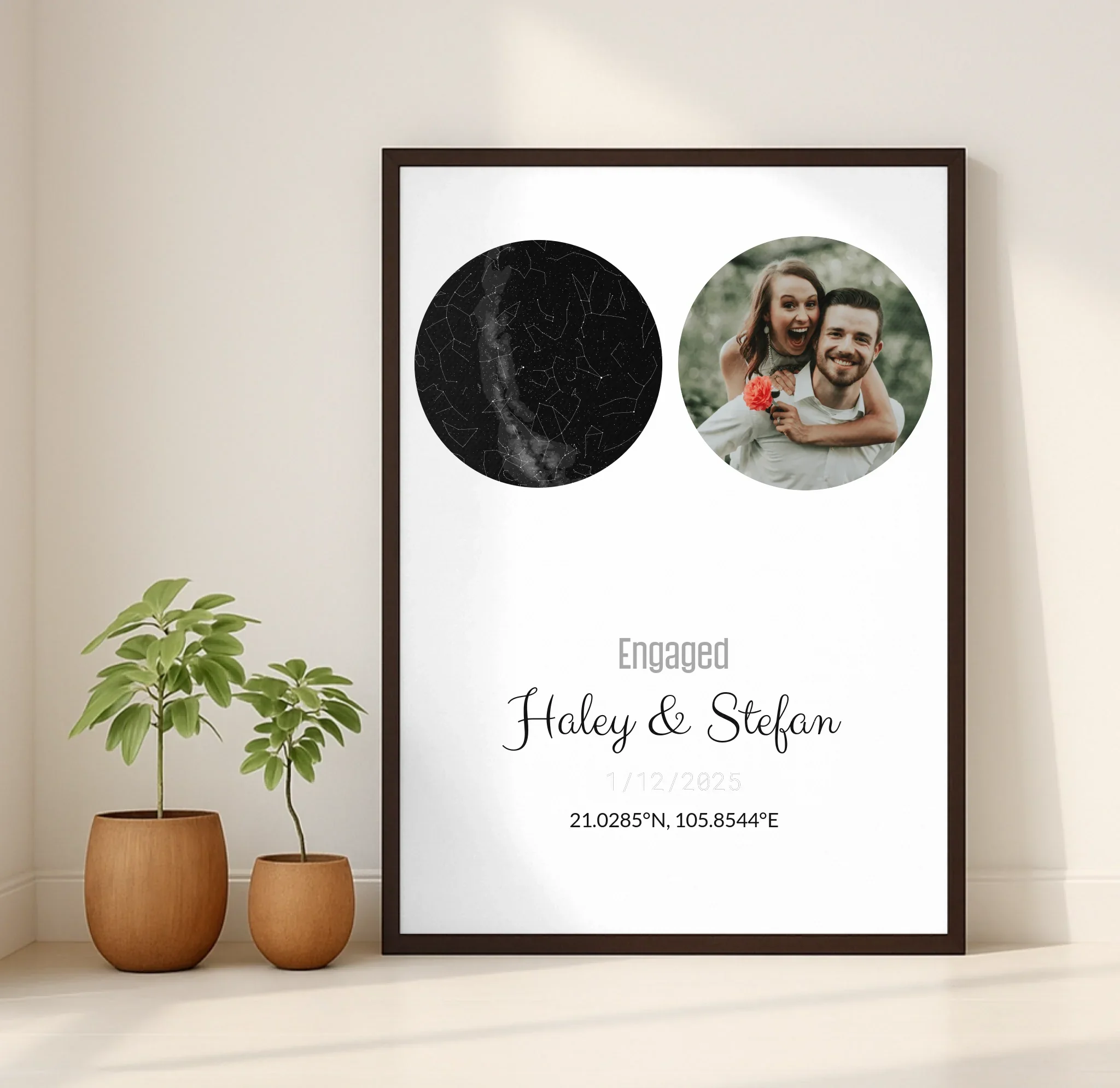 Personalized Coordinates Map Print – Star Map Combo - Image 19