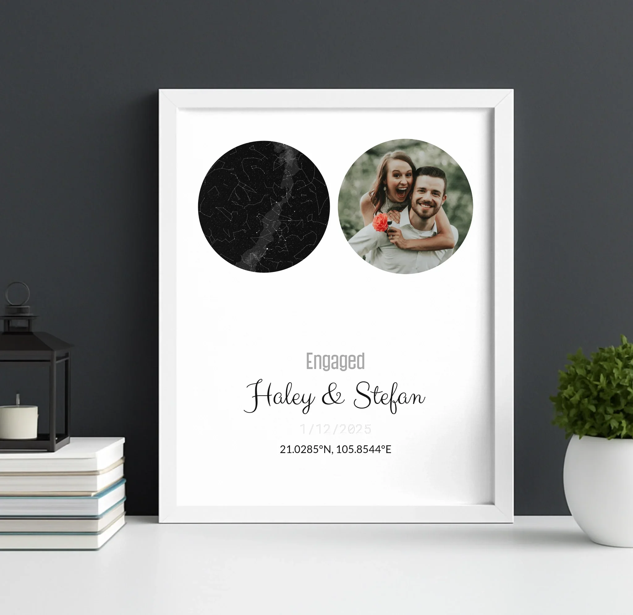 Personalized Coordinates Map Print – Star Map Combo - Image 22